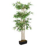 Vidaxl kunstig plante bambus 380 blader 80 cm grønn