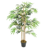 Vidaxl Artificial Plant Bamboo 730 Leaves 120 cm Green