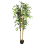 Vidaxx plante artificielle bambou 1095 feuilles 150 cm vert