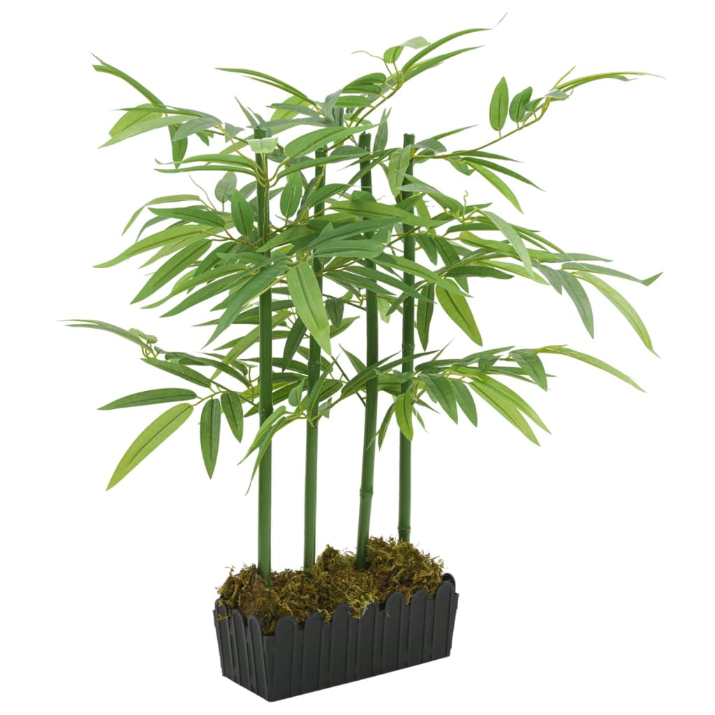 Vidaxl Bamboo per piante artificiali 240 foglie 80 cm verde