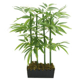 Vidaxl Bamboo per piante artificiali 240 foglie 80 cm verde