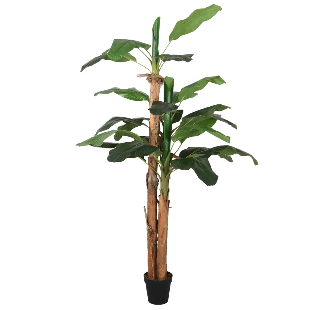 VidaXL plante artificielle bananier 18 feuilles 150 cm vert