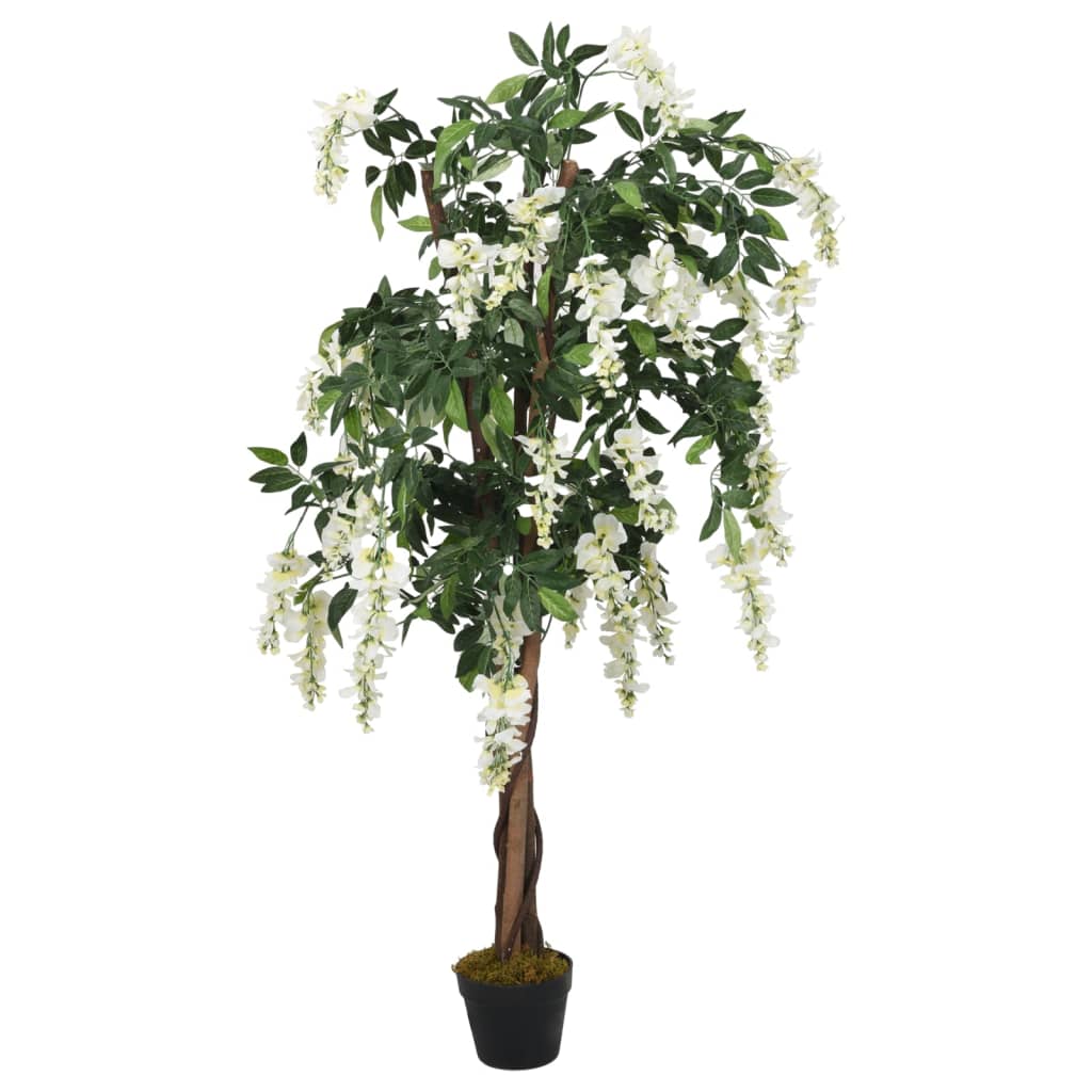 VidaXL arbre artificiel glycine 560 feuilles 80 cm vert et blanc