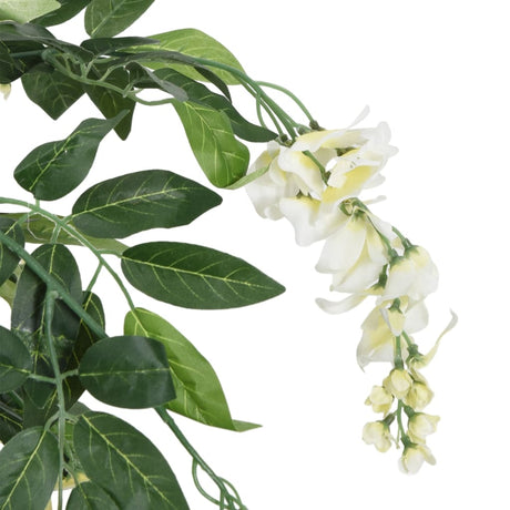 VidaXL arbre artificiel glycine 560 feuilles 80 cm vert et blanc