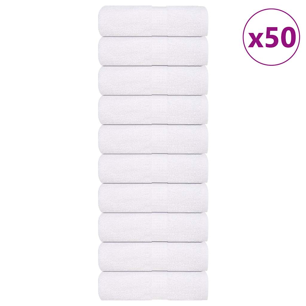 Vidaxl zeepdoekjes 50 st 30x30 cm 360 g m² 100% katoen wit