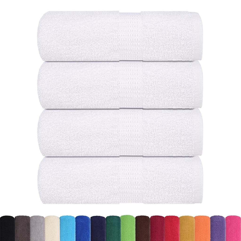 Vidaxx serviettes invité 4 pcs 30x50 cm 360 g m² 100% coton blanc