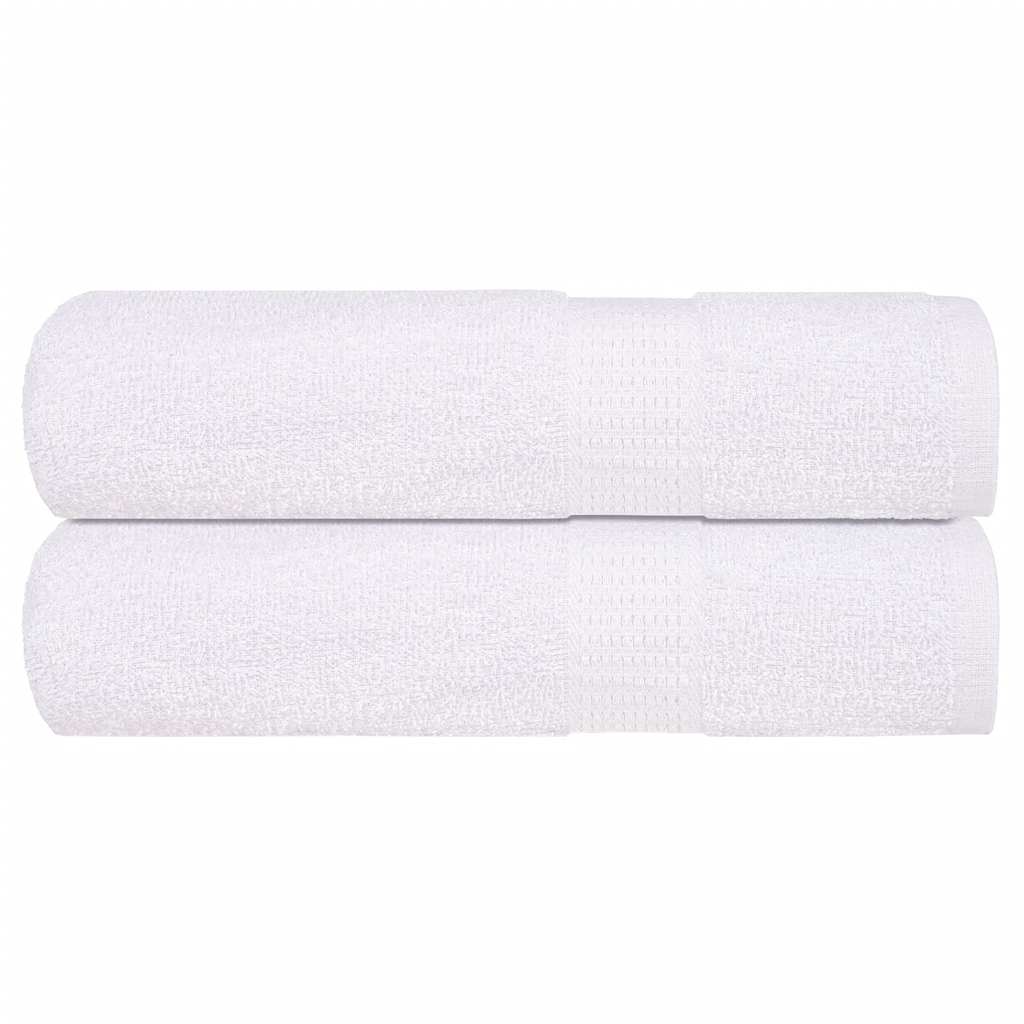 Serviettes de bain vidaxl 2 ST 100x150 cm 360 g m² 100% coton blanc