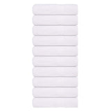 Toallas de baño Vidaxl 10 PCS 100x150 cm 360 g m² 100% de algodón blanco