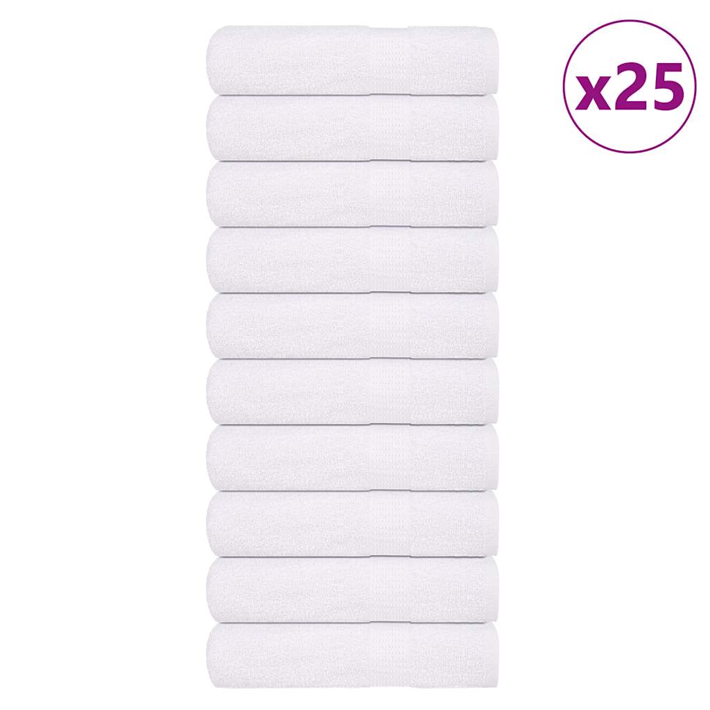 Asciugamani da bagno Vidaxl 25 ST 100x150 cm 360 g m² 100% di cotone bianco