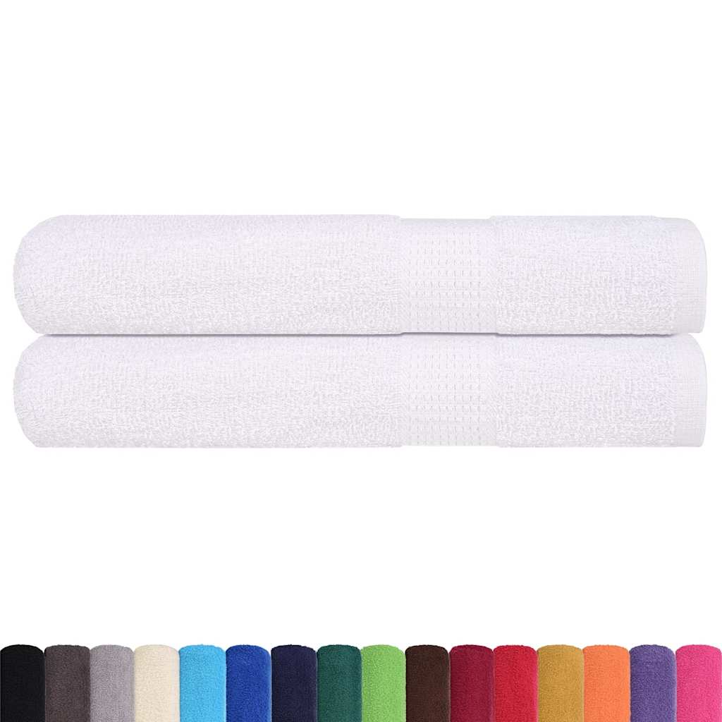 Vidaxx serviettes 2 pcs 100x200 cm 360 g m² 100% coton blanc
