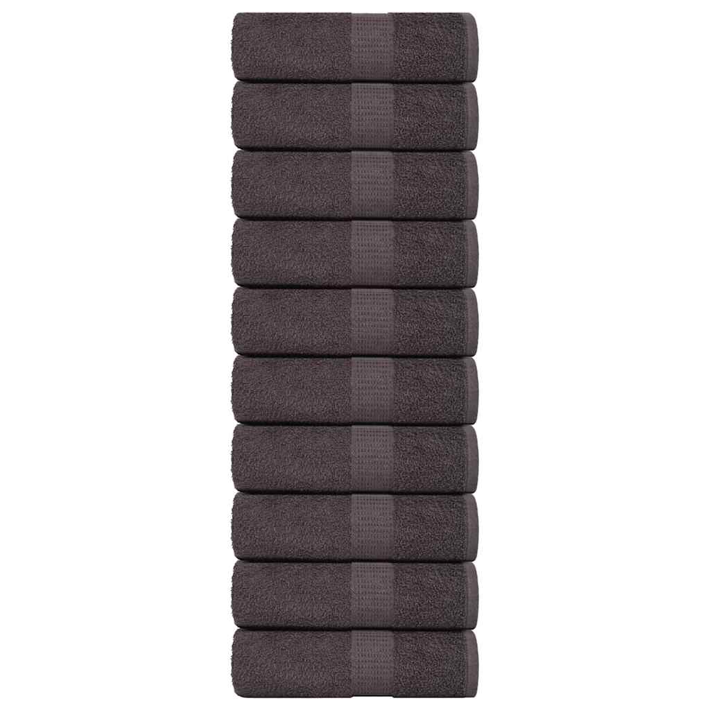 Vidaxx gants de toilette 10 pcs 15x21 cm 360 g m² 100% coton anthracite