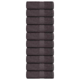 Vidaxx gants de toilette 10 pcs 15x21 cm 360 g m² 100% coton anthracite