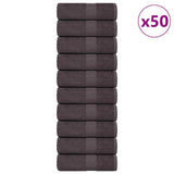 Vidaxl washandjes 50 st 15x21 cm 360 g m² 100% katoen antracietkleurig