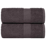 VidaXL serviettes invités 2 pcs 30x50cm 360g m² 100% coton anthracite