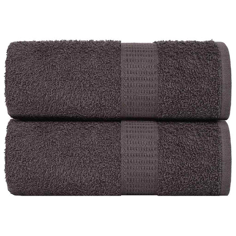 VidaXL serviettes invités 2 pcs 30x50cm 360g m² 100% coton anthracite