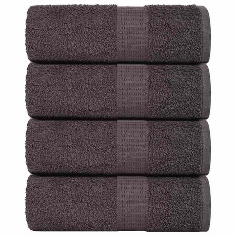 VidaXL serviettes invités 4 pcs 30x50cm 360g m² 100% coton anthracite