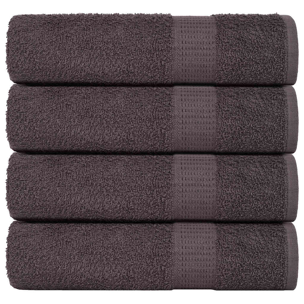 Vidaxx serviettes de douche 4 pcs 70x140 cm 360 g m² 100% coton anthracite