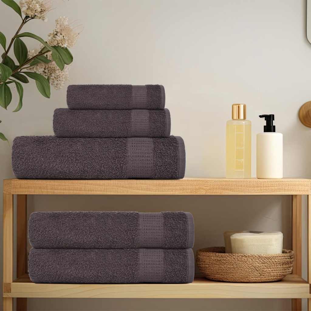 Vidaxx serviettes de douche 25 pièces 70x140 cm 360 g m² 100% coton anthracite