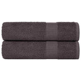 Serviettes de bain vidaxl 2 ST 100x150 cm 360 g m² 100% coton anthracite