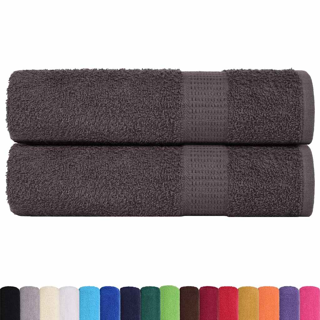 Vidaxx serviettes de bain 2 pcs 100x150 cm 360 g m² 100% coton anthracite