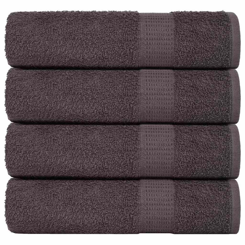 Vidaxx serviettes de bain 4 pcs 100x150 cm 360 g m² 100% coton anthracite
