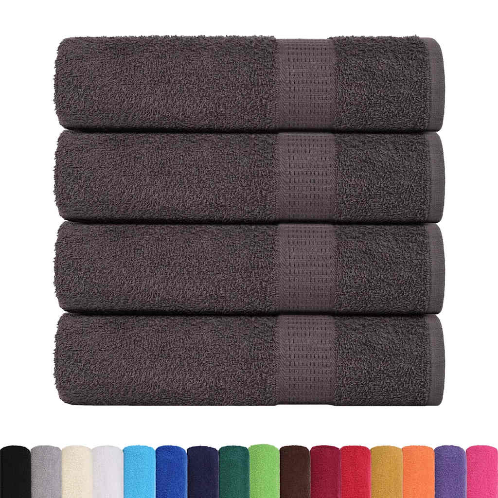 Vidaxx serviettes de bain 4 pcs 100x150 cm 360 g m² 100% coton anthracite