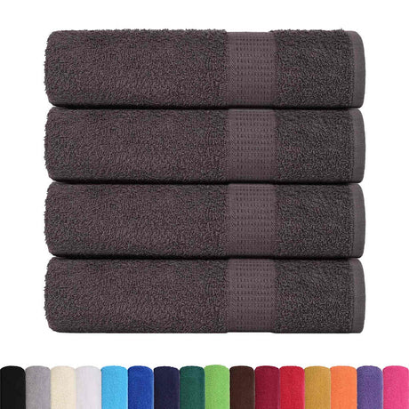 Vidaxx serviettes de bain 4 pcs 100x150 cm 360 g m² 100% coton anthracite