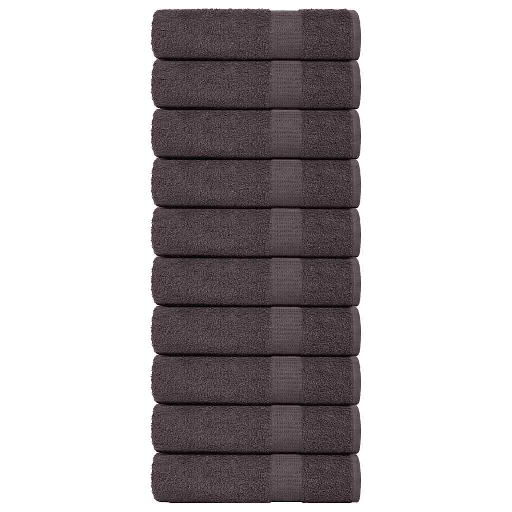 Serviettes de bain vidaxl 10 pcs 100x150 cm 360 g m² 100% coton anthracite