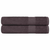 Serviettes sauna vidaxl 2 ST 80x200 cm 360 g m² 100% coton anthracite