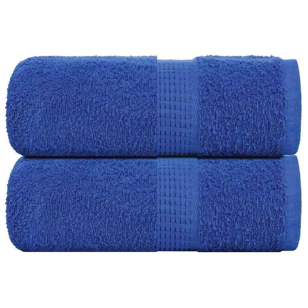 VidaXL serviettes invités 2 pcs 30x50 cm 360 g m² 100% coton bleu
