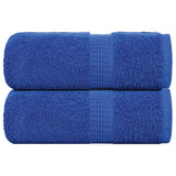VidaXL serviettes invités 2 pcs 30x50 cm 360 g m² 100% coton bleu