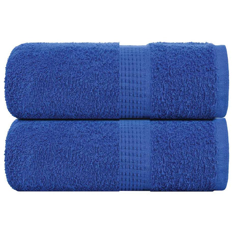 VidaXL serviettes invités 2 pcs 30x50 cm 360 g m² 100% coton bleu