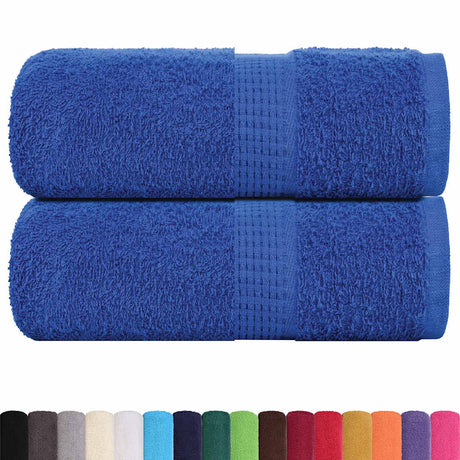VidaXL serviettes invités 2 pcs 30x50 cm 360 g m² 100% coton bleu