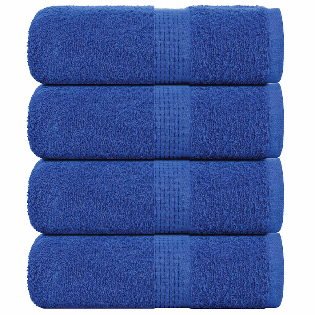 VidaXL serviettes invités 4 pcs 30x50 cm 360 g m² 100% coton bleu