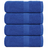 VidaXL serviettes invités 4 pcs 30x50 cm 360 g m² 100% coton bleu