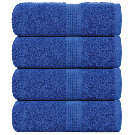 VidaXL serviettes invités 4 pcs 30x50 cm 360 g m² 100% coton bleu