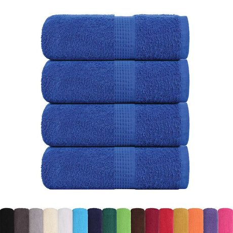 VidaXL serviettes invités 4 pcs 30x50 cm 360 g m² 100% coton bleu