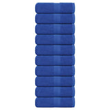 VidaXL serviettes invités 10 pcs 30x50 cm 360 g m² 100% coton bleu