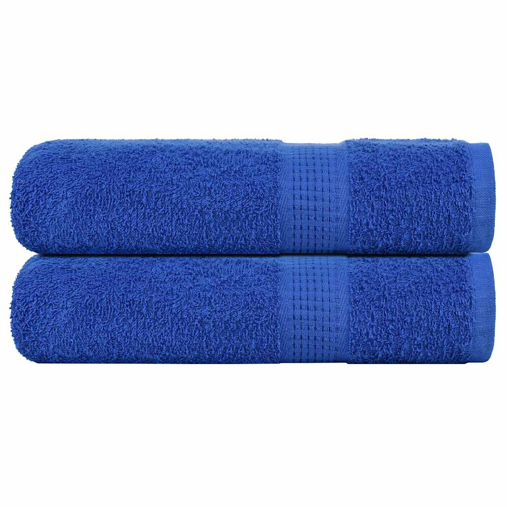 Vidaxx serviettes de douche 2 pcs 70x140 cm 360 g m² 100% coton bleu