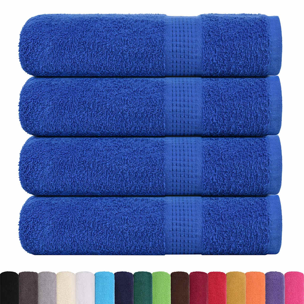 Asciugamani per doccia Vidaxl 4 ST 70x140 cm 360 g m² 100% di cotone blu