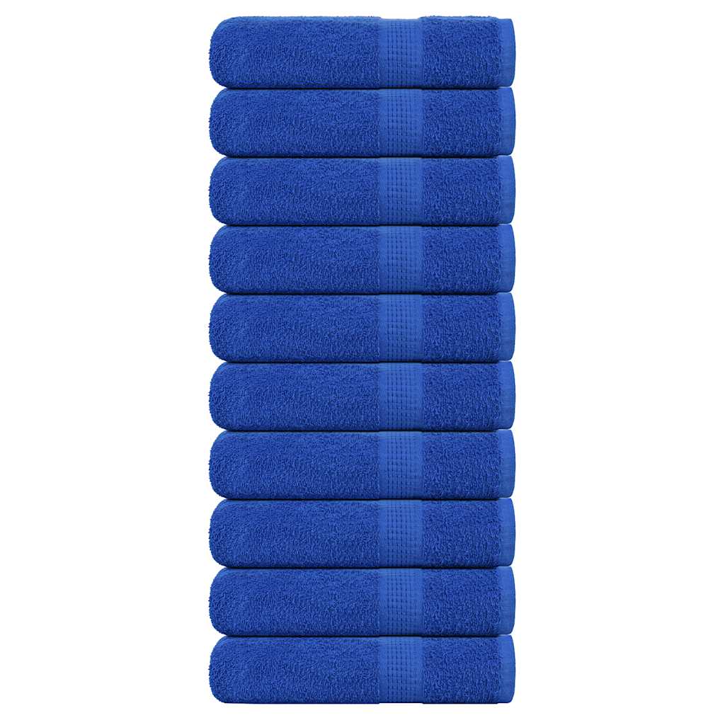 Serviettes de douche vidaxl 10 st 70x140 cm 360 g m² 100% coton bleu