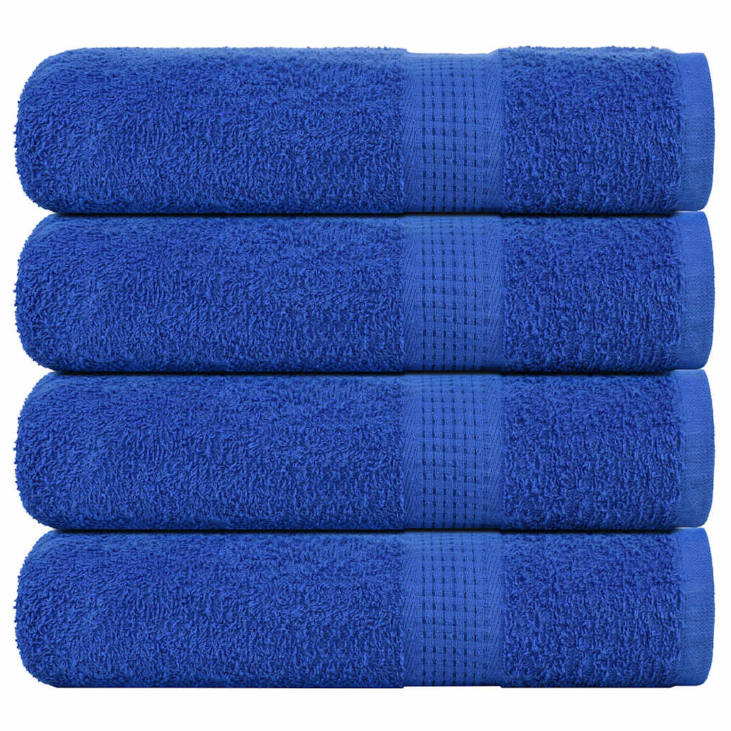 Asciugamani da bagno Vidaxl 4 pezzi 100x150 cm 360 g m² 100% di cotone blu