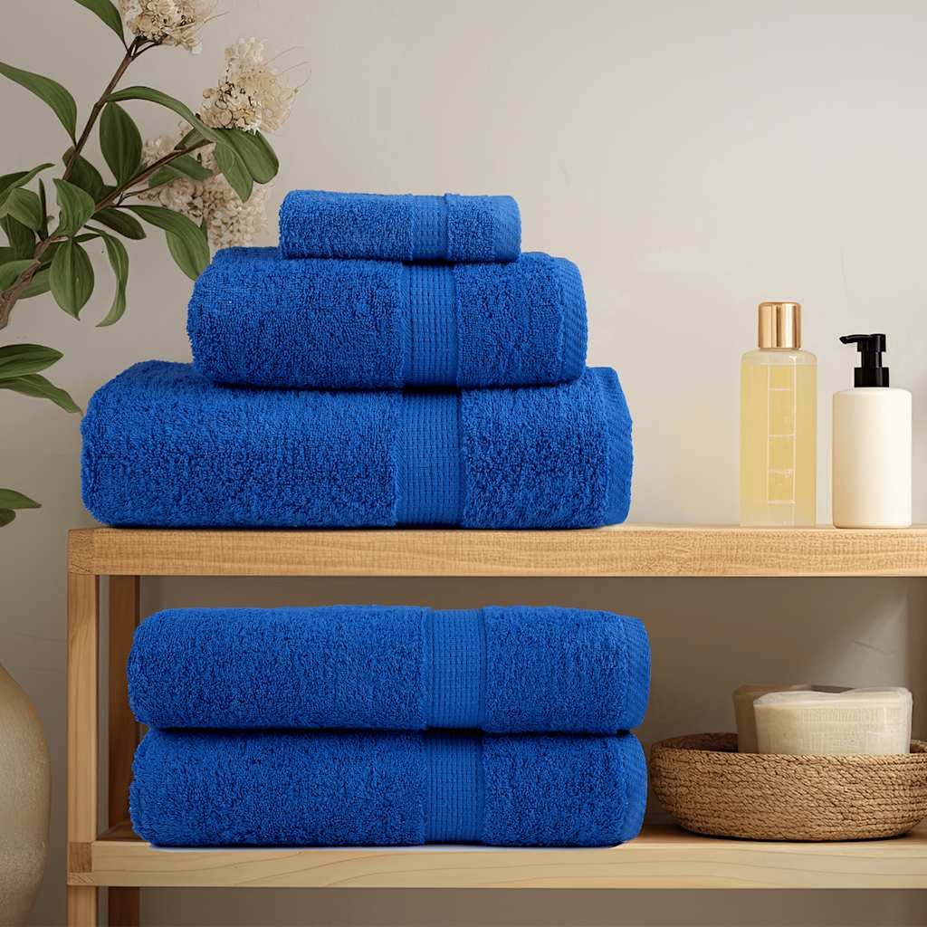 Vidaxl Asciugamani da bagno 10 pezzi 100x150 cm 360 g m² 100% di cotone blu