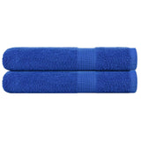 Serviettes de sauna vidaxl 2 ST 80x200 cm 360 g m² 100% coton bleu