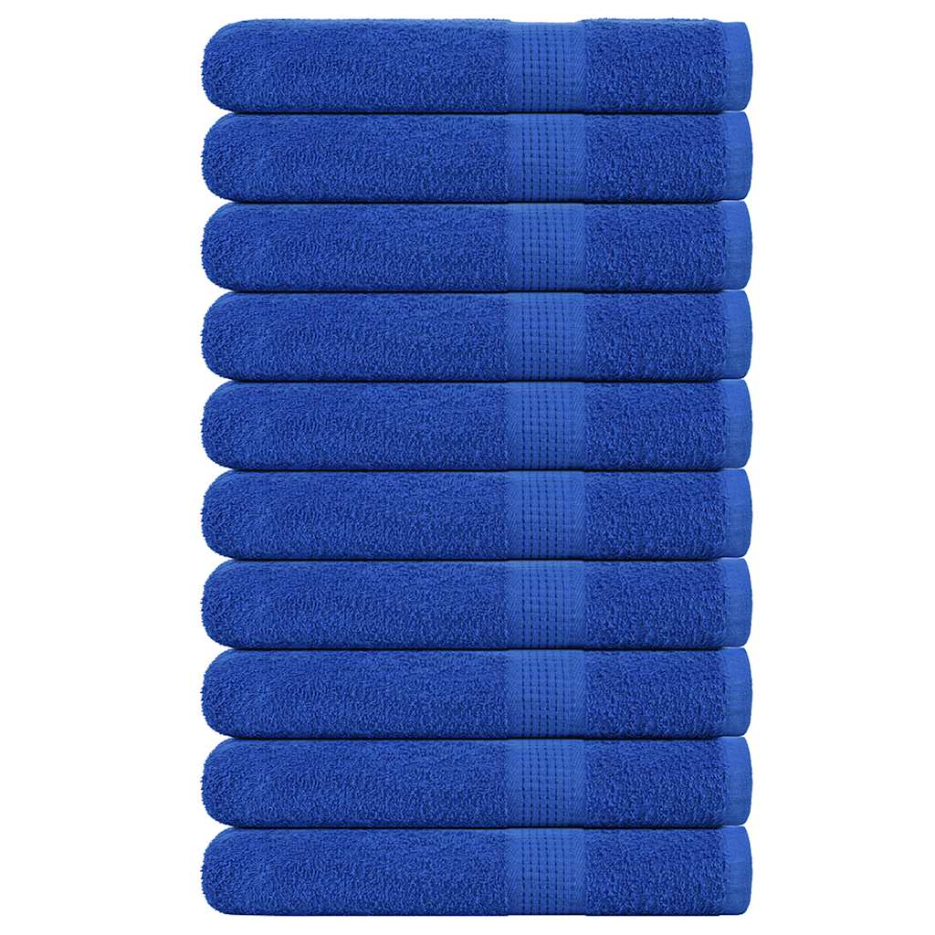 Serviettes de sauna vidaxl 10 ST 80x200 cm 360 g m² 100% coton bleu