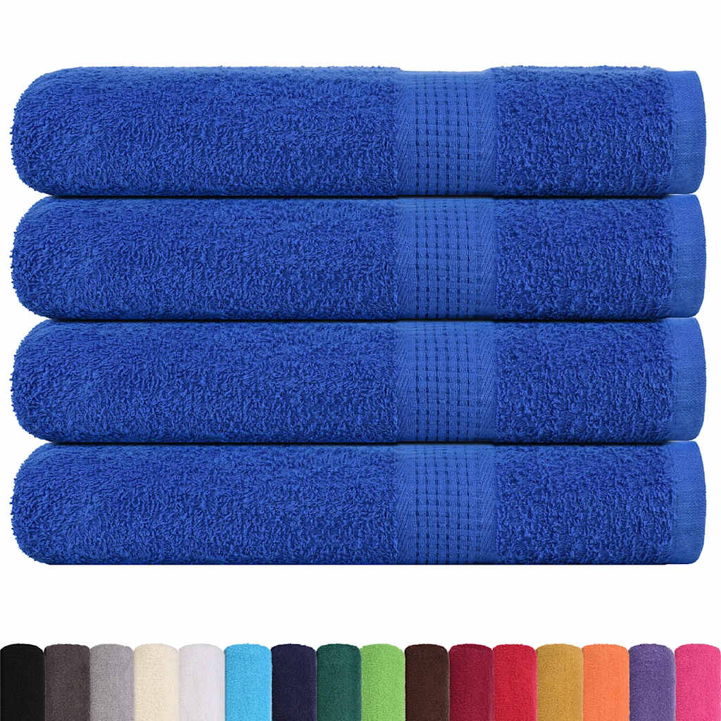Vidaxx serviettes 4 pcs 100x200 cm 360 g m² 100% coton bleu