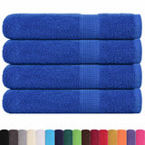 Vidaxx serviettes 4 pcs 100x200 cm 360 g m² 100% coton bleu