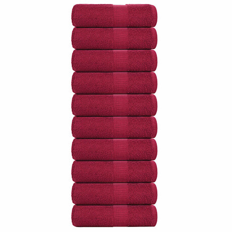Vidaxx débarbouillettes 10 pièces grenouille bordeaux 30x30 cm 100% coton