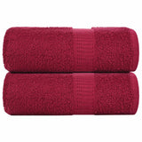VidaXL serviettes invités 2 pcs 30x50 cm 360 g m² 100% coton rouge bordeaux