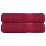 Vidaxx serviettes 2 pcs 50x100 cm 360 g m² 100% coton rouge bordeaux